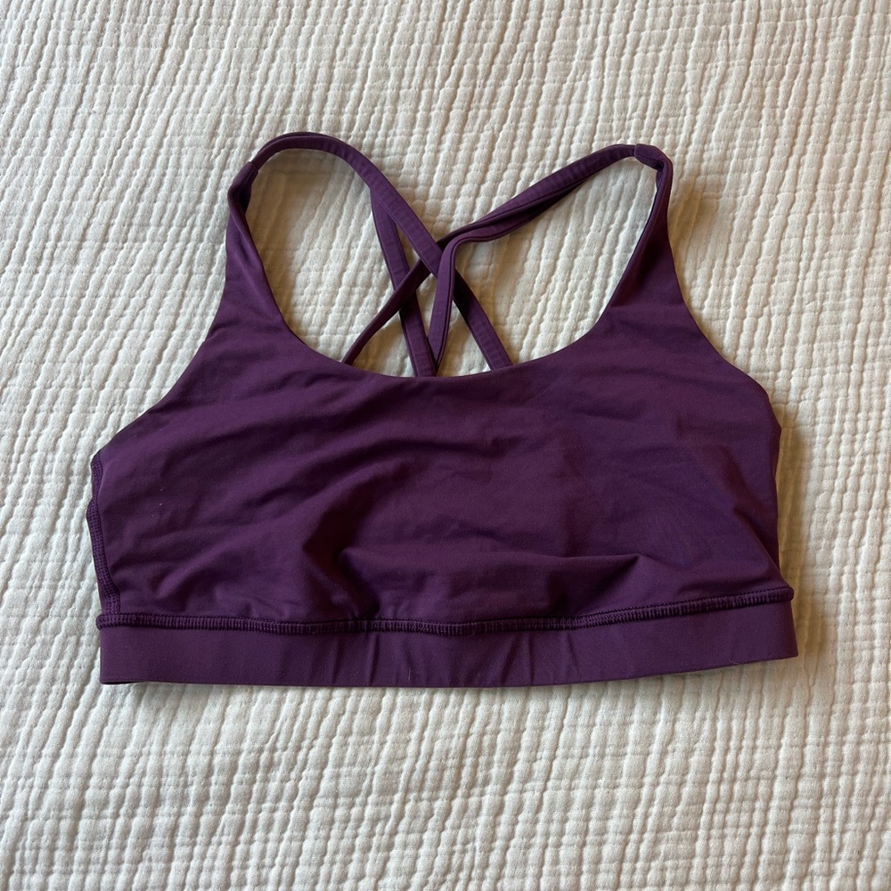 lululemon athletica Deep Plum Strappy Sports Bra
